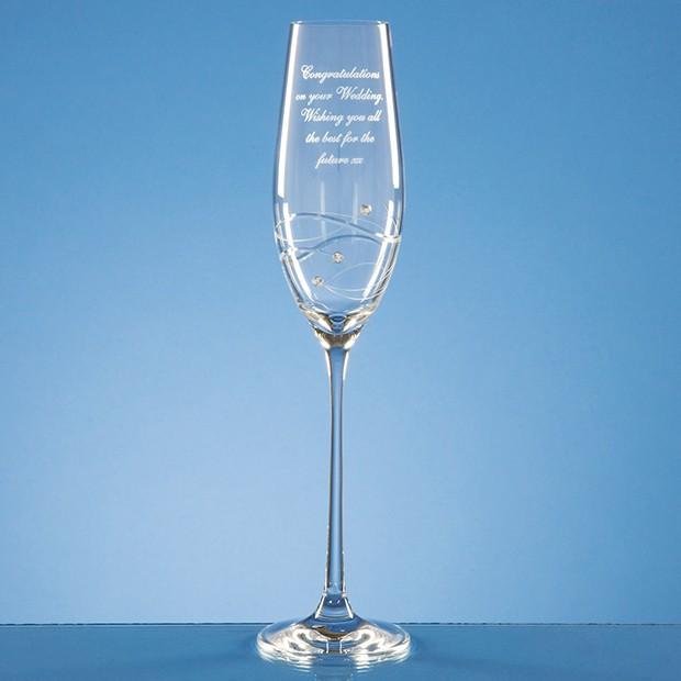 Spiral Diamante Champagne Flute | Perfect Gifts Online